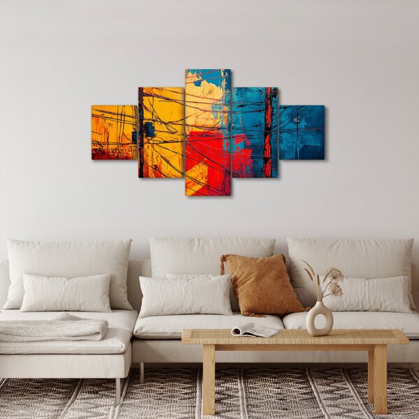 Obraz - Abstraktní elektrické vedení (125x70 cm)