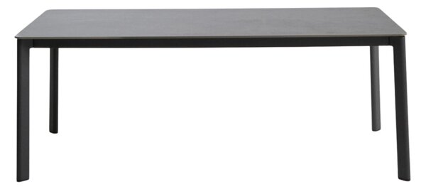 Kave Home Šedý zahradní stůl s keramickou deskou Anafi 180 x 90 cm