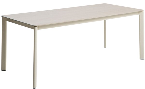 Kave Home Béžový zahradní stůl s keramickou deskou Anafi 180 x 90 cm