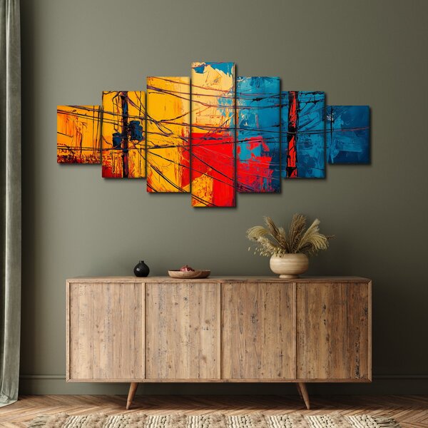 Obraz - Abstraktní elektrické vedení (210x100 cm)