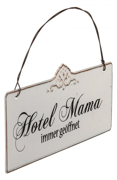 Plechová nástěnná cedule Mama Hotel