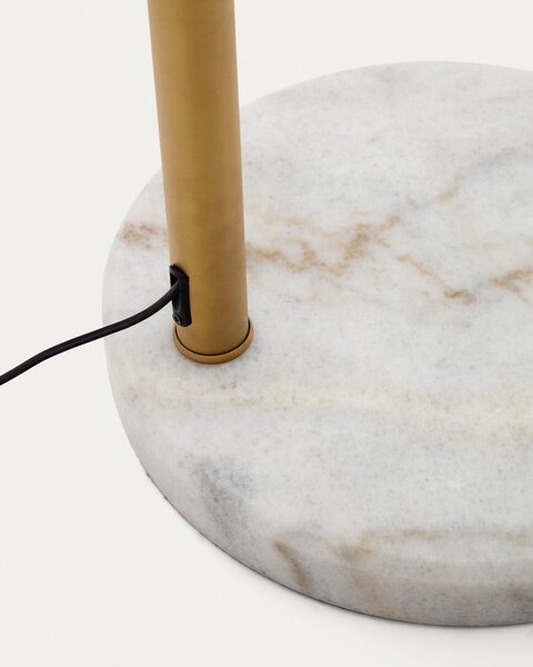 Stojací lampa ve zlaté barvě s kovovým stínidlem (výška 160 cm) Madali – Kave Home