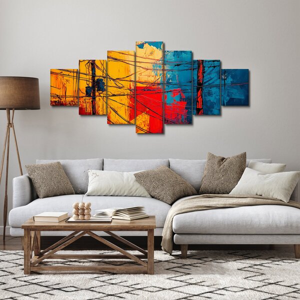 Obraz - Abstraktní elektrické vedení (210x100 cm)