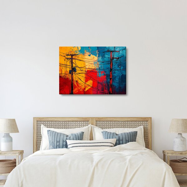 Obraz - Abstraktní elektrické vedení (70x50 cm)