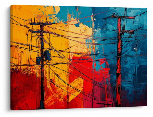 Obraz - Abstraktní elektrické vedení (70x50 cm)