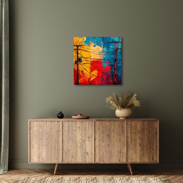Obraz - Abstraktní elektrické vedení (30x30 cm)
