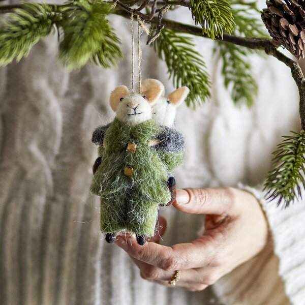 Plstěná vánoční ozdoba Peo Mouse Tree