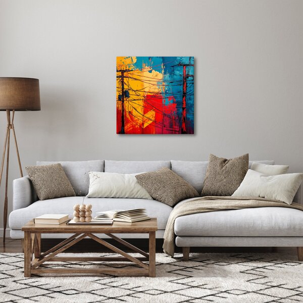 Obraz - Abstraktní elektrické vedení (30x30 cm)
