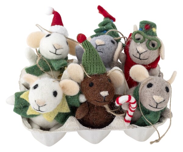 Plstěná vánoční ozdoba Peo Mouse Green Wool E