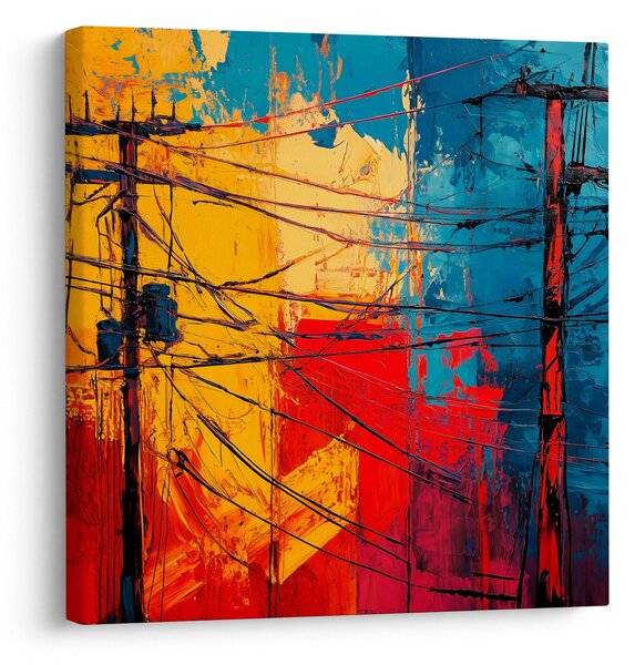 Obraz - Abstraktní elektrické vedení (30x30 cm)