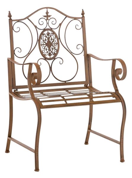 Kovová židle Punjab s područkami Barva Hnědá antik