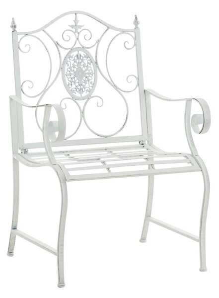 Kovová židle Punjab s područkami Barva Bílá antik