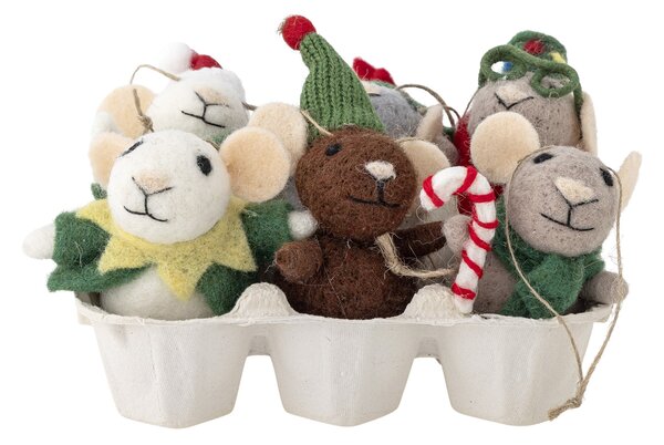 Plstěná vánoční ozdoba Peo Mouse Green Wool E