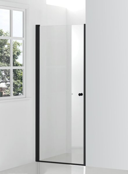 Hagser Gabi sprchové dveře 80 cm sklopné černá matný/průhledné sklo HGR22000021