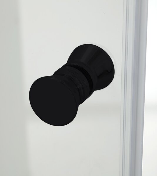 Hagser Gabi sprchové dveře 80 cm sklopné černá matný/průhledné sklo HGR22000021