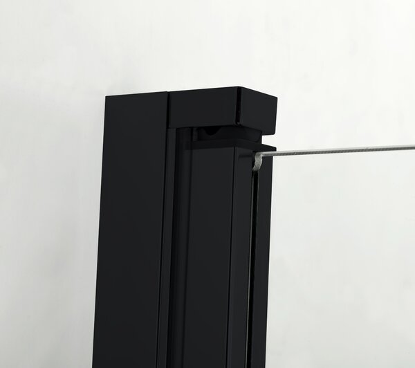 Hagser Gabi sprchové dveře 80 cm sklopné černá matný/průhledné sklo HGR22000021