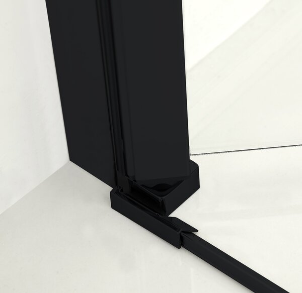 Hagser Gabi sprchové dveře 80 cm sklopné černá matný/průhledné sklo HGR22000021