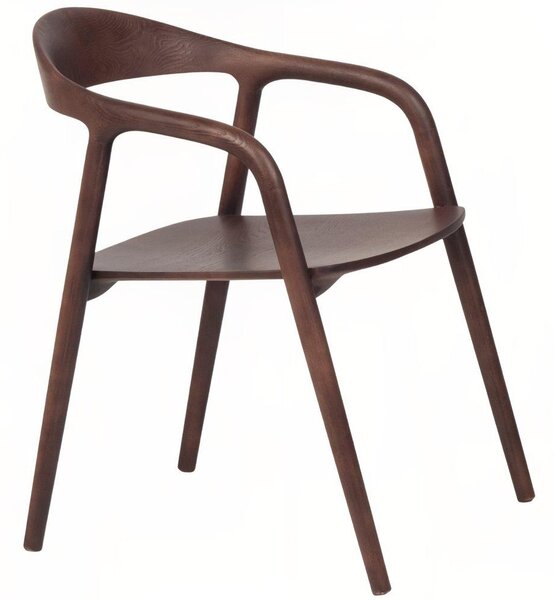 FormWood Hnědá dřevěná jídelní židle Kira