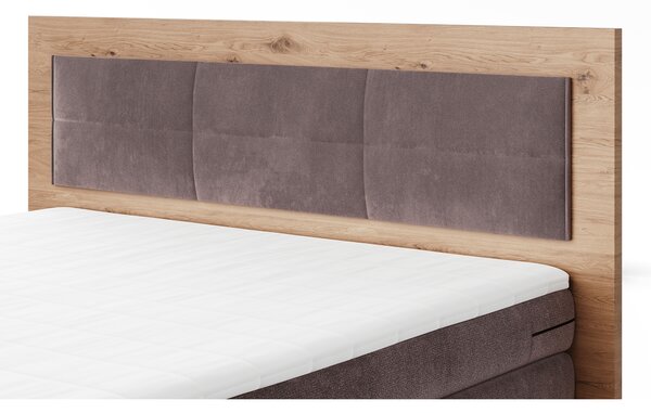 KONDELA Boxspringová postel 160x200, hnědá, RENIZE NEW