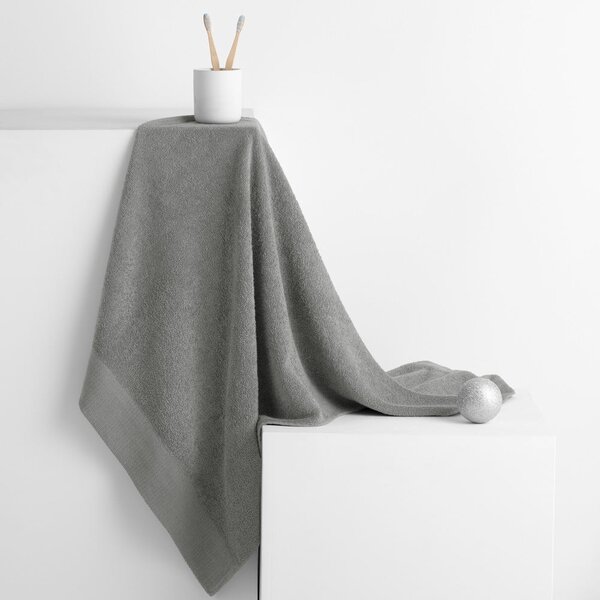 Šedá froté bavlněná osuška 70x140 cm Amari – Restilo