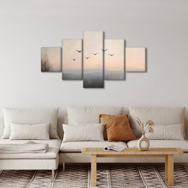 Obraz - Hejno ptáků (125x70 cm)