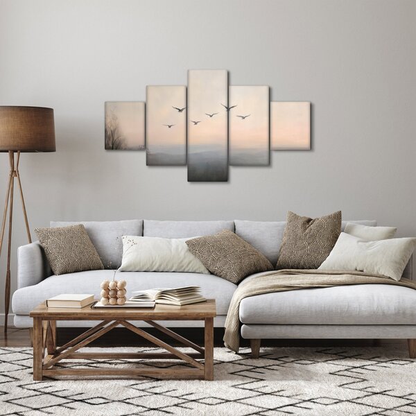 Obraz - Hejno ptáků (125x70 cm)