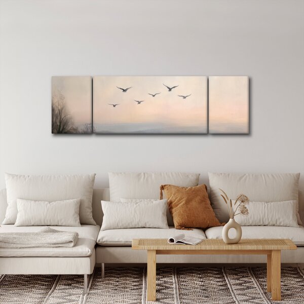 Obraz - Hejno ptáků (170x50 cm)