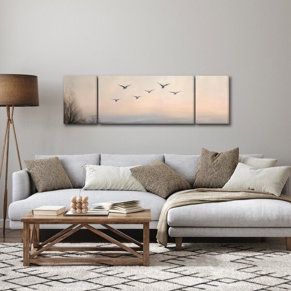 Obraz - Hejno ptáků (170x50 cm)