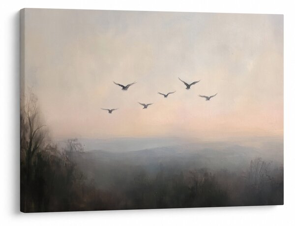 Obraz - Hejno ptáků (70x50 cm)