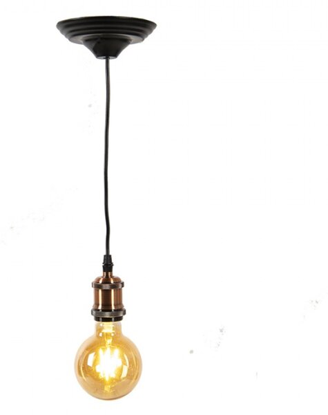 Kabel k lampě červený, černý 150 cm E27/max 1*60W – 14x150 cm