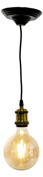 Kabel k lampě zlatý, černý 150 cm E27/max 1*60W – 14x150 cm