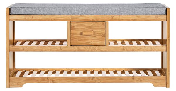 Sobuy Fsr75-N Lavice Na Boty Šatní Lavice Bambusová 91X45X34Cm