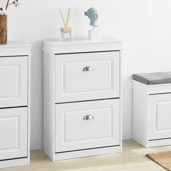 Sobuy Fsr78-W Botník Komoda Na Boty Bílá 54X83X24Cm