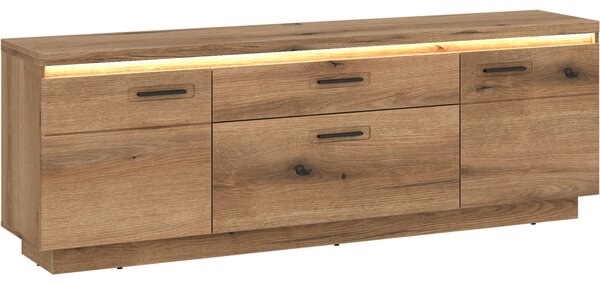 KOMODA POD TELEVIZI, barvy dubu, 180/64,4/44,6 cm Hom`in - TV stolky & komody pod TV