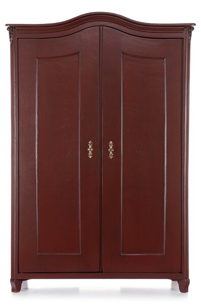 Repasovaná dubová dvoudveřová šatní skříň
