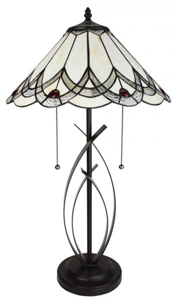Stolní lampa Tiffany Red Dot – 39x69 cm