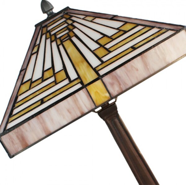 Pyramidová stolní lampa Tiffany – 31x31x48 cm