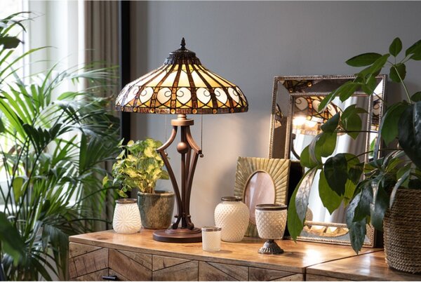 Stolní lampa Tiffany Ellegant – 41x64 cm