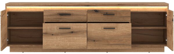 KOMODA POD TELEVIZI, barvy dubu, 210/64,4/44,6 cm Hom`in - TV stolky & komody pod TV