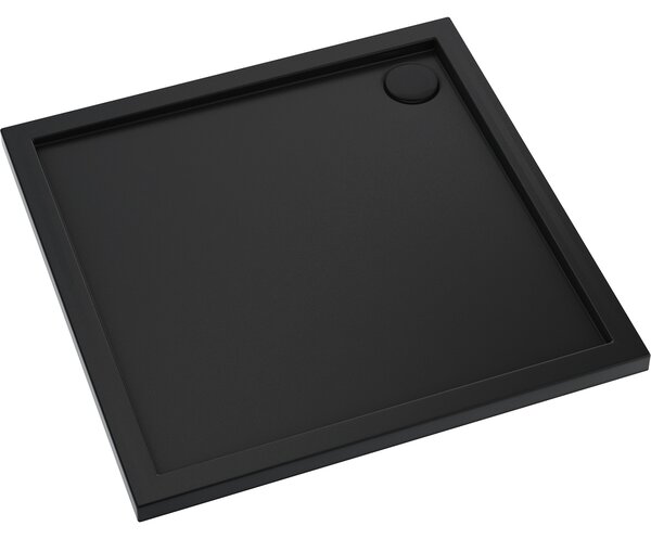 Oltens Superior čtvercová sprchová vanička 80x80 cm černá 17002300