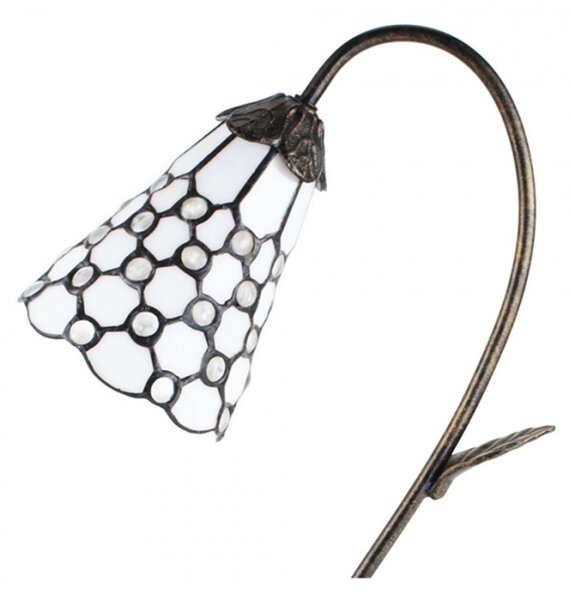 Stolní Tiffany lampa kamínky TransparentEye – 30x17x48 cm
