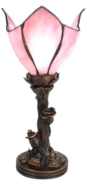 Stolní lampa Tiffany Jurren Pink – 18x32 cm