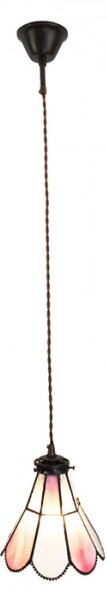 Závěsná lampa Tiffany FlowerArc pink – 18x15x115 cm