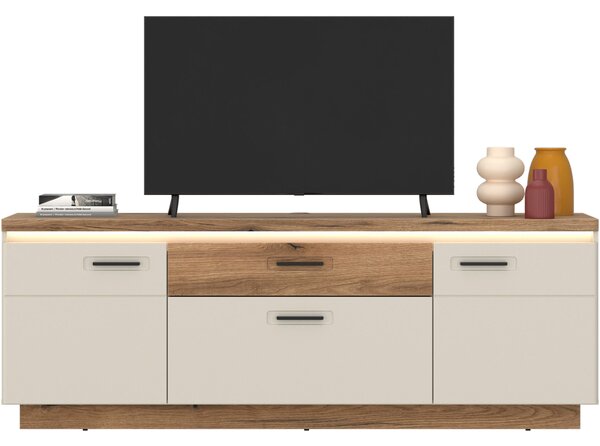 KOMODA POD TELEVIZI, barvy dubu, kašmírová, 180/64,4/44,6 cm Hom`in - TV stolky & komody pod TV