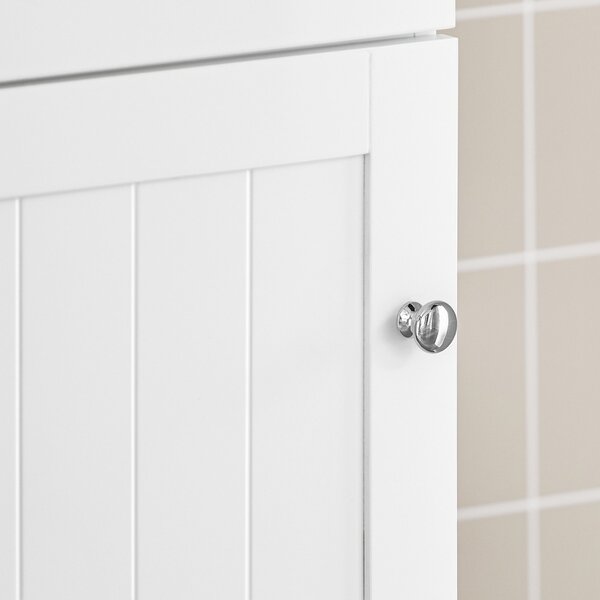 Sobuy Bzr17-W Skříňka Do Koupelny Vysoká Koupelnová Skříňka Bílá