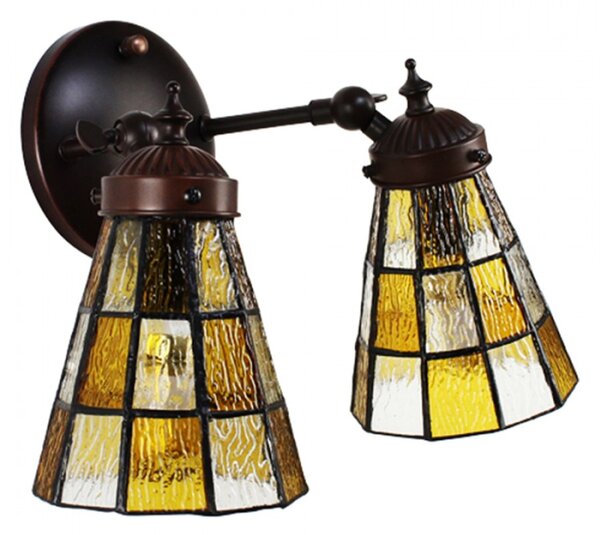 Nástěnná lampa Tiffany Anki – 30x23x23 cm