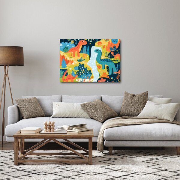 Obraz - Veselí dinosauři (70x50 cm)