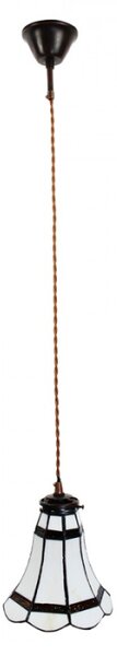 Stropní Tiffany lampa hnědé pruhy BrownLine – 15x115 cm