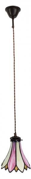 Závěsná lampa Tiffany Jurren pink – 15x115 cm