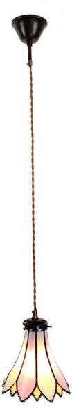 Závěsná lampa Tiffany Jurren pink – 15x115 cm